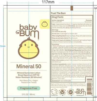 69039-686 - Baby Bum Mineral 50 Sunscreen Lotion.jpg Baby Bum Mineral 50 Lotion - 69039 686 Baby Bum Mineral 50 Sunscreen Lotion